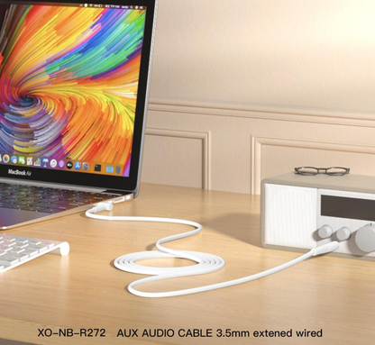 Audio kabel 3.5mm - 3.5mm XO Design NB-R272, 1m, Bijeli