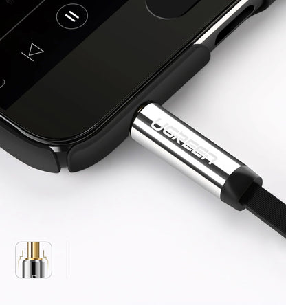 Audio kabel 3.5mm - 3.5mm UGREEN AV119 Angled, 2m, Crni