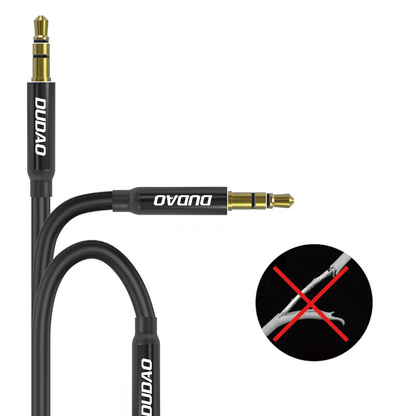 Audio kabel 3.5mm - 3.5mm Dudao L12s, 1m, Crna