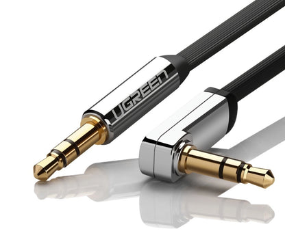 Audio kabel 3.5mm - 3.5mm UGREEN AV119 Angled, 2m, Crni