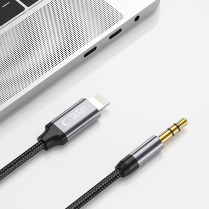 Audio kabel Lightning - 3.5mm Tech-Protect Ultraboost, 1m, Crni