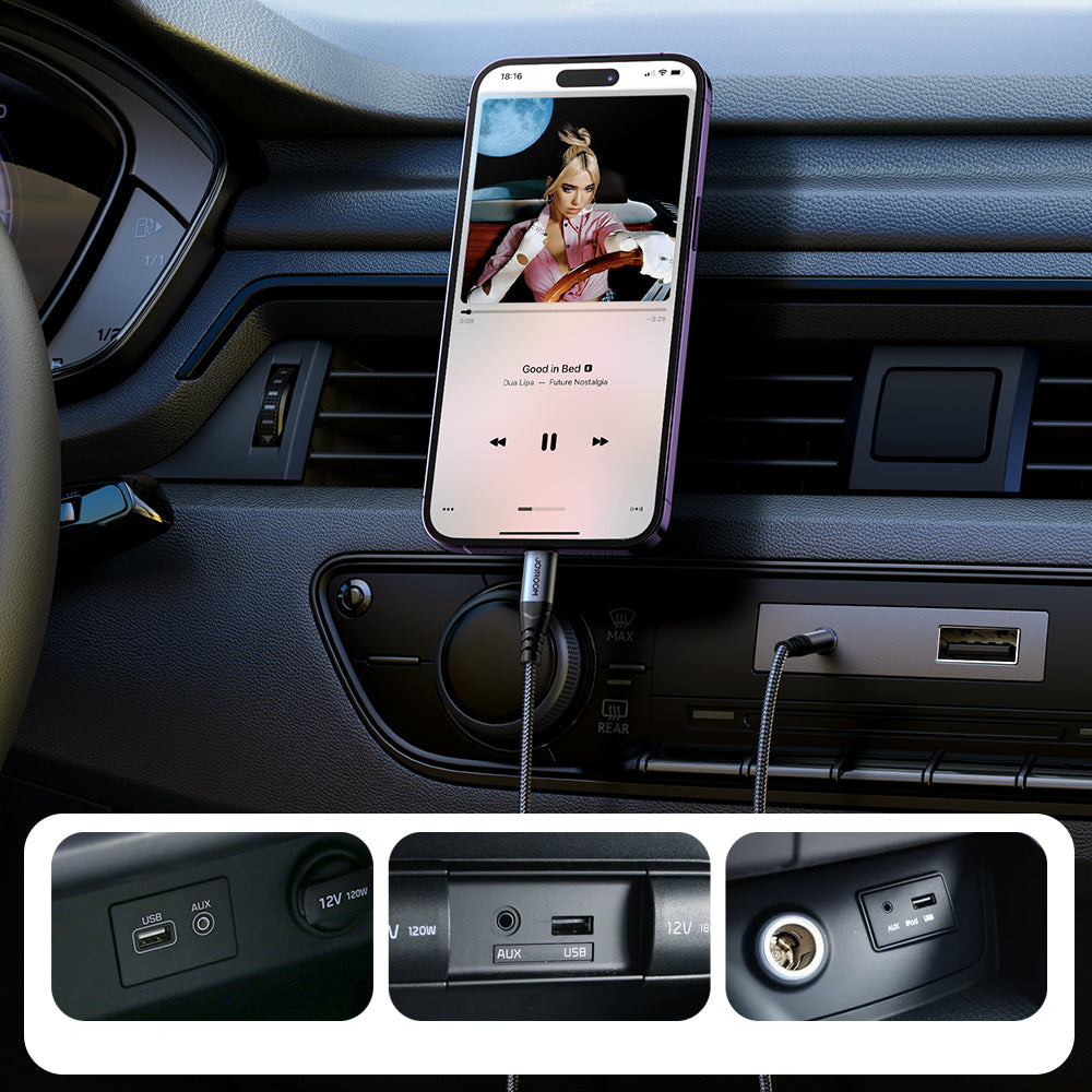 Audio kabel Lightning - 3.5mm Joyroom SY-A06, 1.2m, Crni