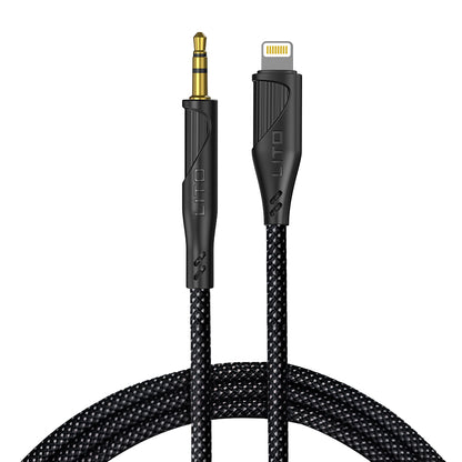 Audio kabel Lightning - 3.5mm Lito LA02, 1m, Crni