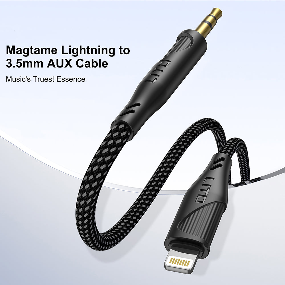 Audio kabel Lightning - 3.5mm Lito LA02, 1m, Crni