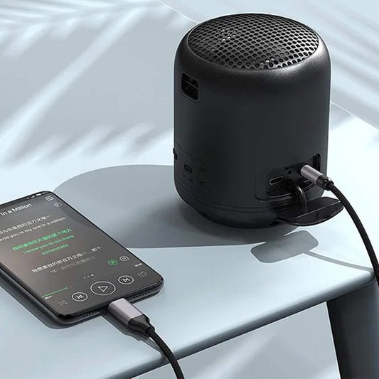 Audio kabel Lightning - 3.5mm Techsuit AC10 SoundShell, 1.5m, Sivi