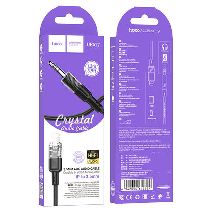 Audio kabel Lightning - 3.5mm HOCO UPA27, 1.2m, Crni