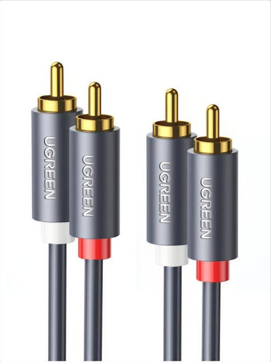 Audio kabel UGREEN AV104, 2 x RCA - 2 x RCA, 3m, Crni