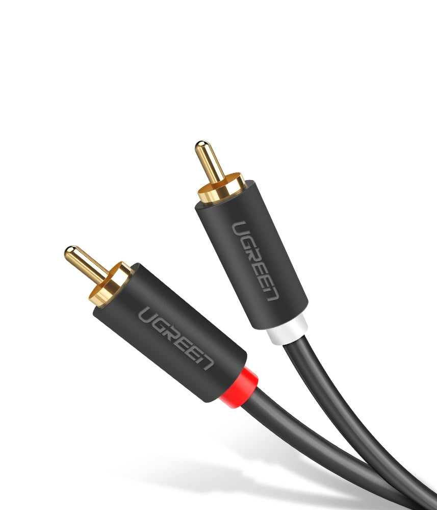 Audio kabel UGREEN AV104, 2 x RCA - 2 x RCA, 2m, Crni