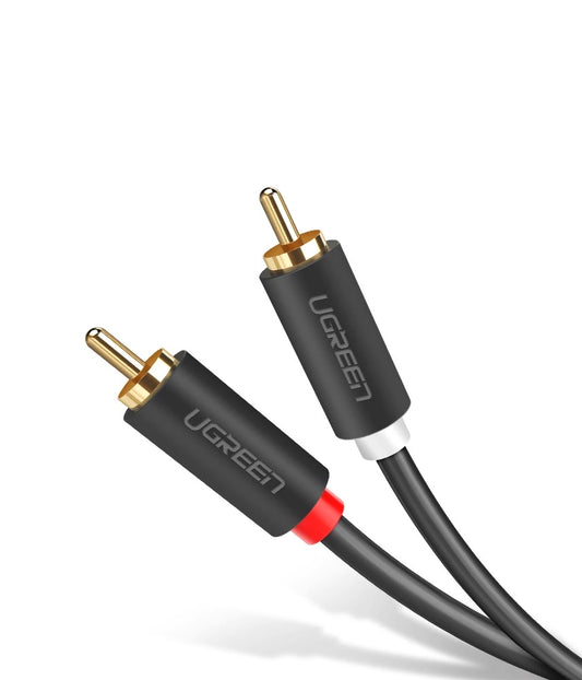Audio kabel UGREEN AV104, 2 x RCA - 2 x RCA, 2m, Crni