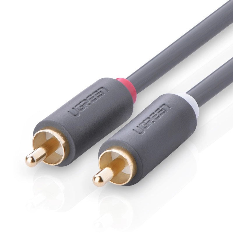 Audio kabel UGREEN AV104, 2 x RCA - 2 x RCA, 2m, Crni