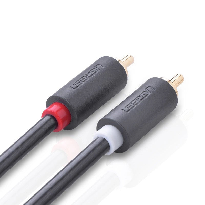Audio kabel UGREEN AV104, 2 x RCA - 2 x RCA, 2m, Crni