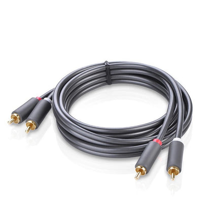 Audio kabel UGREEN AV104, 2 x RCA - 2 x RCA, 2m, Crni