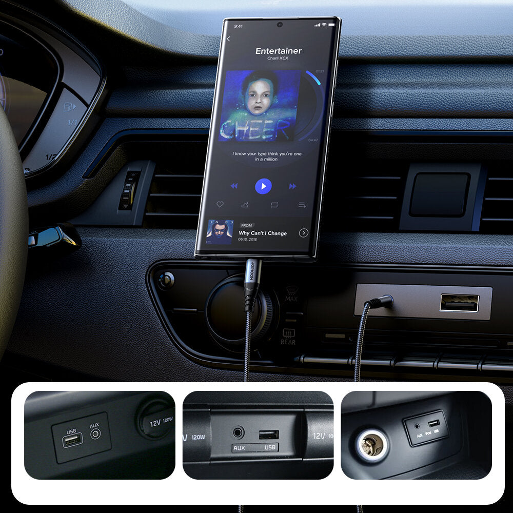 Audio kabel USB-C - 3.5mm Joyroom SY-A07, 1.2m, Crni