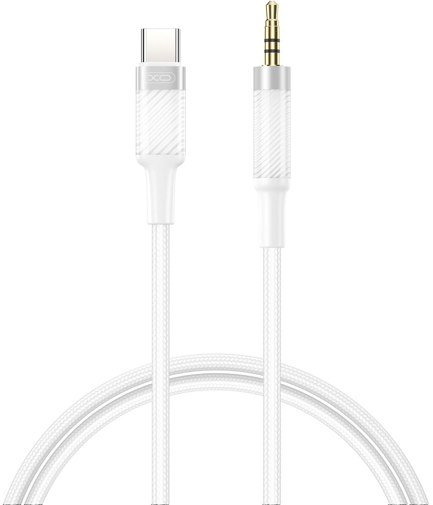 Audio kabel USB-C - 3.5mm XO Design NB-R279B, 1m, Bijeli