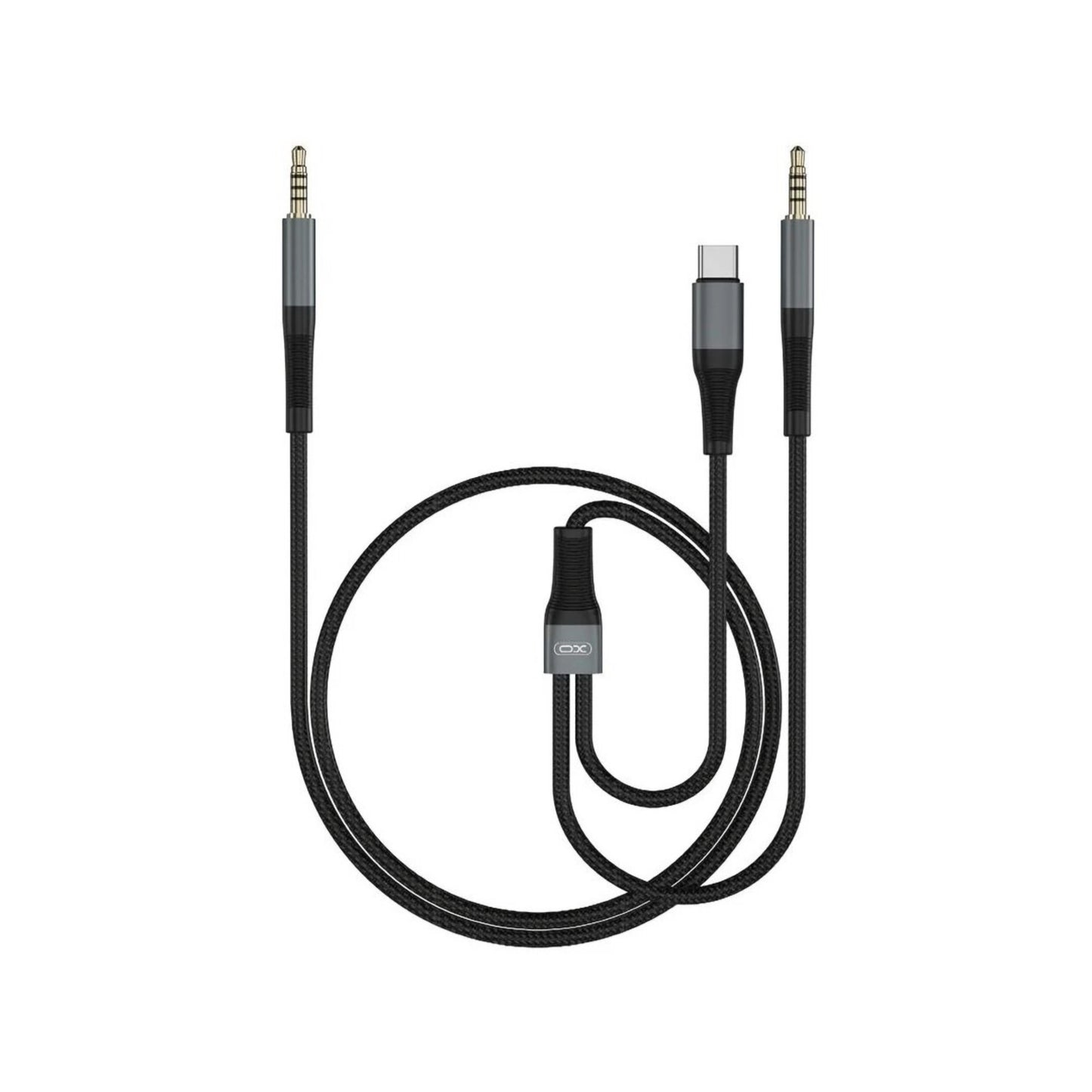 Audio kabel USB-C / 3.5mm - 3.5mm XO Design NB178B, 1m, Crn