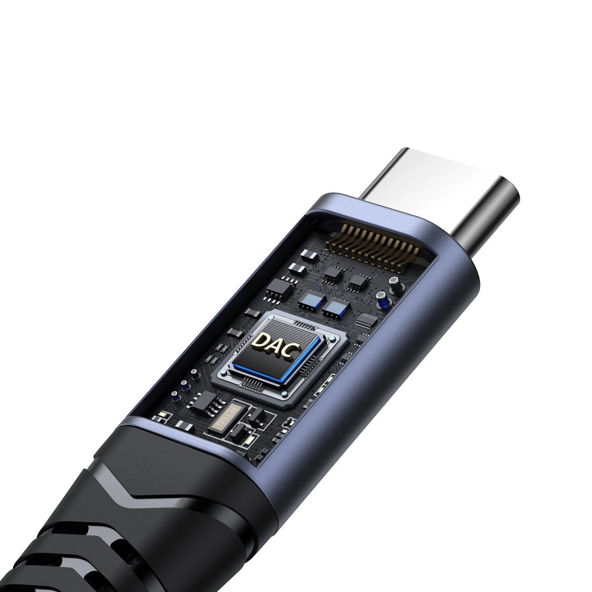 Audio kabel USB-C - 3.5mm / USB-C Joyroom SY-C02, 0.14m, Crni