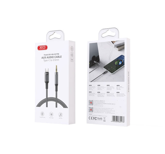 Audio kabel USB-C - 3.5mm XO Design NB-R279B, 1m, Crn