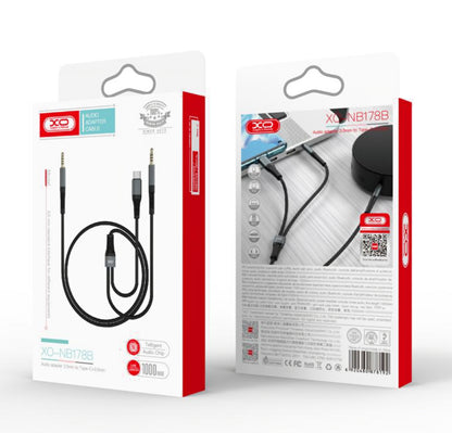 Audio kabel USB-C / 3.5mm - 3.5mm XO Design NB178B, 1m, Crn