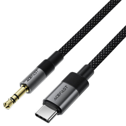 Audio kabel USB-C - 3.5mm Acefast J11, 1m, Crni