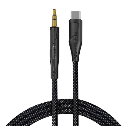 Audio kabel USB-C - 3.5mm Lito LA02, 1m, Crni