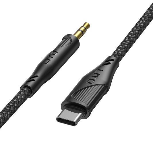Audio kabel USB-C - 3.5mm Lito LA02, 1m, Crni