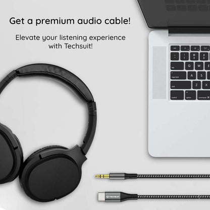Audio kabel USB-C - 3.5mm Techsuit AC16 NexaSound, 1m, Sivi