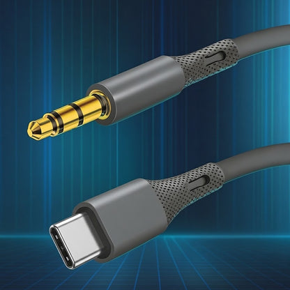 Audio kabel USB-C - 3.5mm Techsuit AC4 SoundFlex, 1m, Sivi