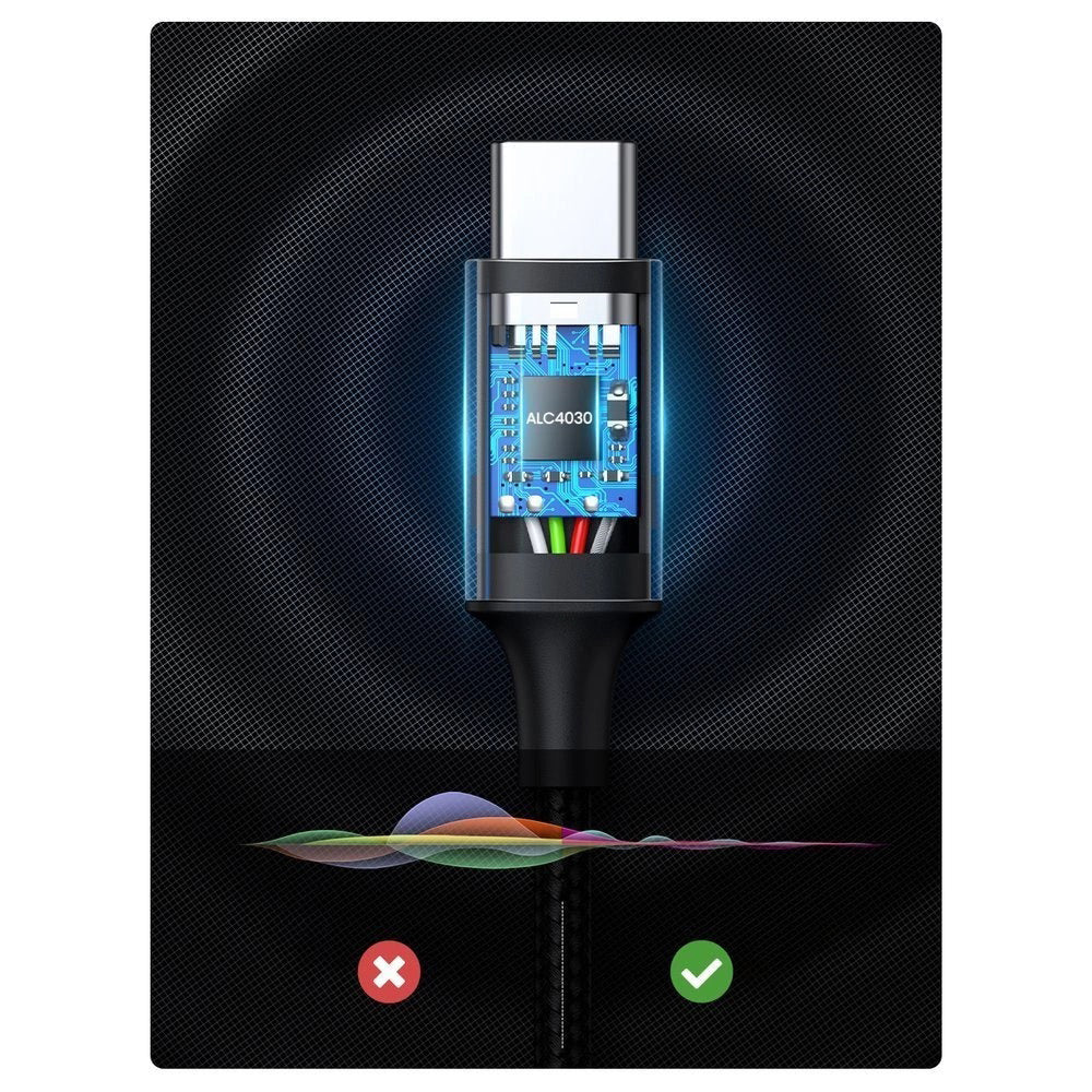 USB-C Audio Kabel - 3.5mm UGREEN CM450 (20192), 1m, Siva