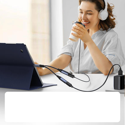 Audio kabel USB-C - 2 x USB-C Joyroom SY-C03, 0.14m, Crni