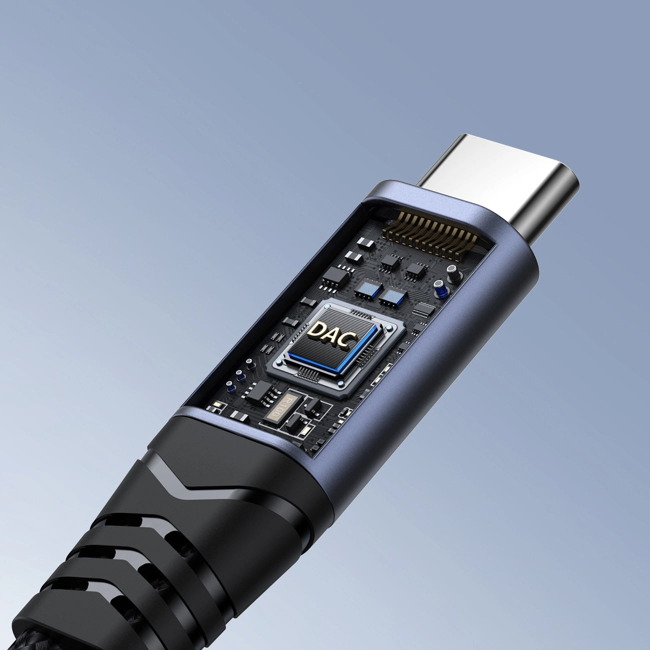 Audio kabel USB-C - 3.5mm / USB-C Joyroom SY-C02, 0.14m, Crni