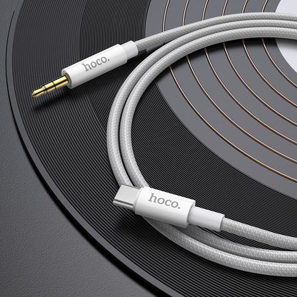 Audio kabel USB-C - 3.5mm HOCO UPA19, 1m, Srebrni