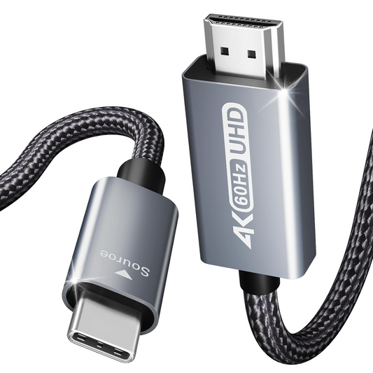 USB-C - HDMI Benfei audio i video kabel, 0.9m, siva