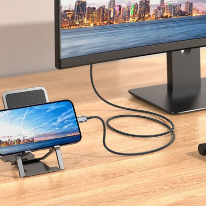 Audio i video kabel Lightning - HDMI HOCO UA27, 2m, Sivi