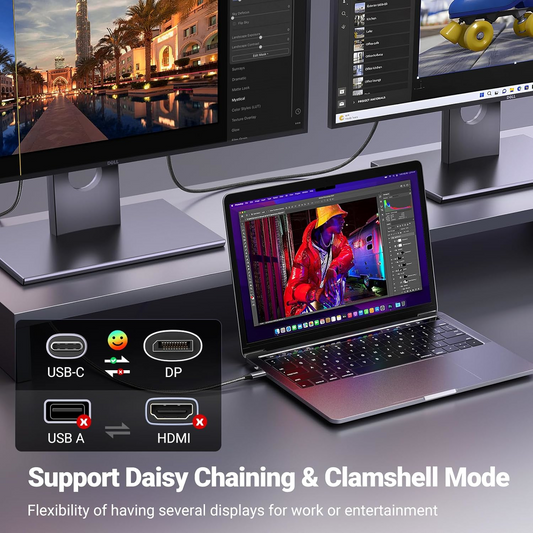 USB-C Audio i Video Kabel - DisplayPort UGREEN CM556 (25157), 1m, Siva