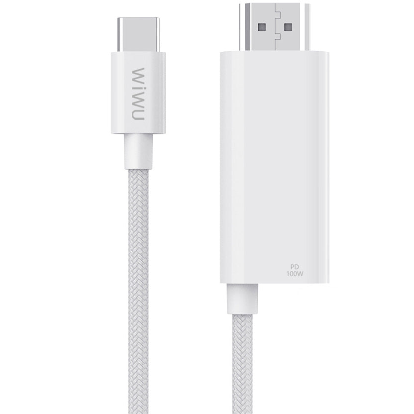 Audio i Video USB-C - HDMI kabel WiWu Wi-PS001, 1.8m, Bijeli