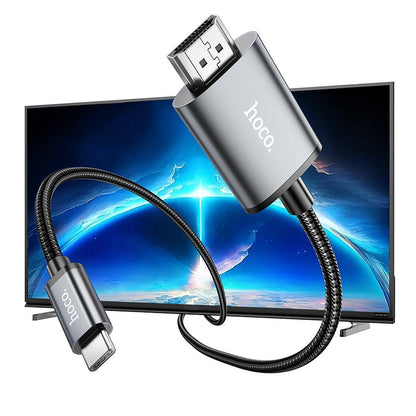 Audio i video kabel USB-C - HDMI HOCO UA27, 2m, sivi