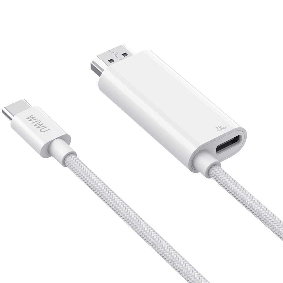 Audio i Video USB-C - HDMI kabel WiWu Wi-PS001, 1.8m, Bijeli
