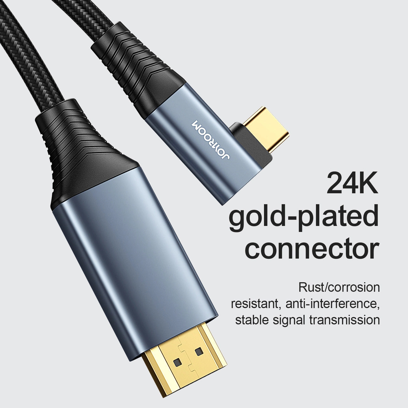 Audio i video kabel USB-C - HDMI Joyroom SY-20C1 Angled, 2m, sivi
