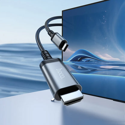 Audio i video kabel USB-C - HDMI HOCO UA43, 1.8m, sivi