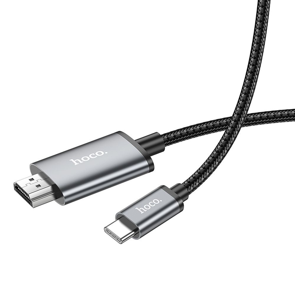 Audio i video kabel USB-C - HDMI HOCO UA27, 2m, sivi