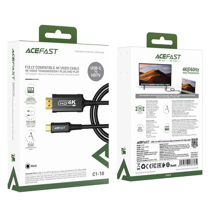 Audio i Video kabel USB-C - HDMI Acefast C1-10, 1.8m, Crni