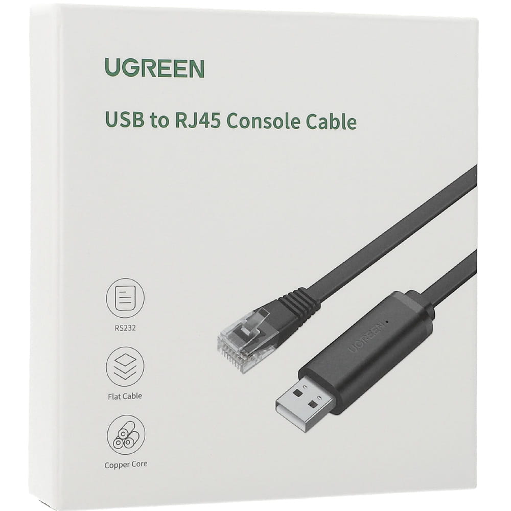 USB konzolni kabel UGREEN CM204, RJ45, 3m, Crni
