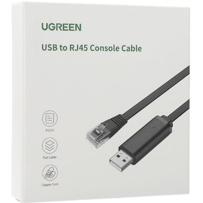 USB konzolni kabel UGREEN CM204, RJ45, 3m, Crni