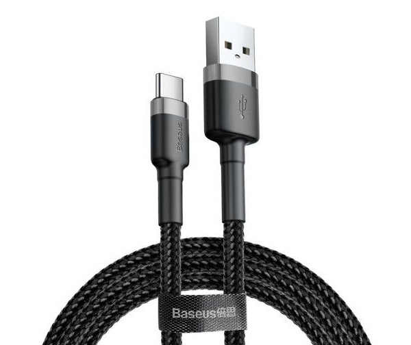 USB-A - USB-C Data i Punjački Kabel Baseus Cafule, 18W, 2m, Sivi CATKLF-CG1
