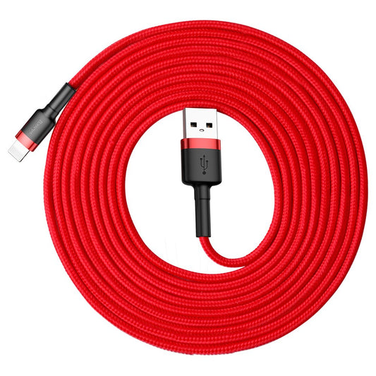 Kabel za podatke i punjenje USB-A - Lightning Baseus Cafule, 18W, 3m, Crveni CALKLF-R09