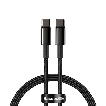 Kabel za Prijenos Podataka i Punjenje USB-C - USB-C Baseus Tungsten Gold, 100W, 1m, Crni CATWJ-01