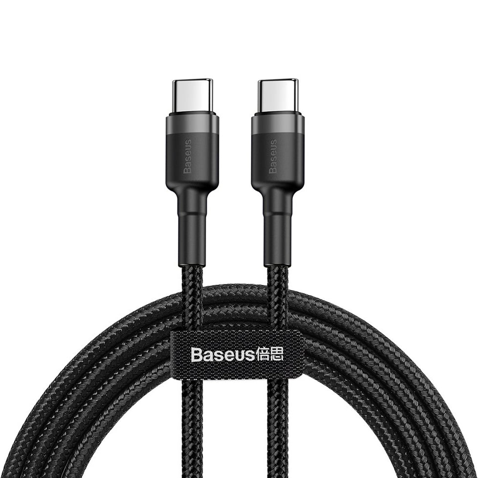 Kabel za Prijenos Podataka i Punjenje USB-C - USB-C Baseus Cafule, 60W, 2m, Crni CATKLF-HG1