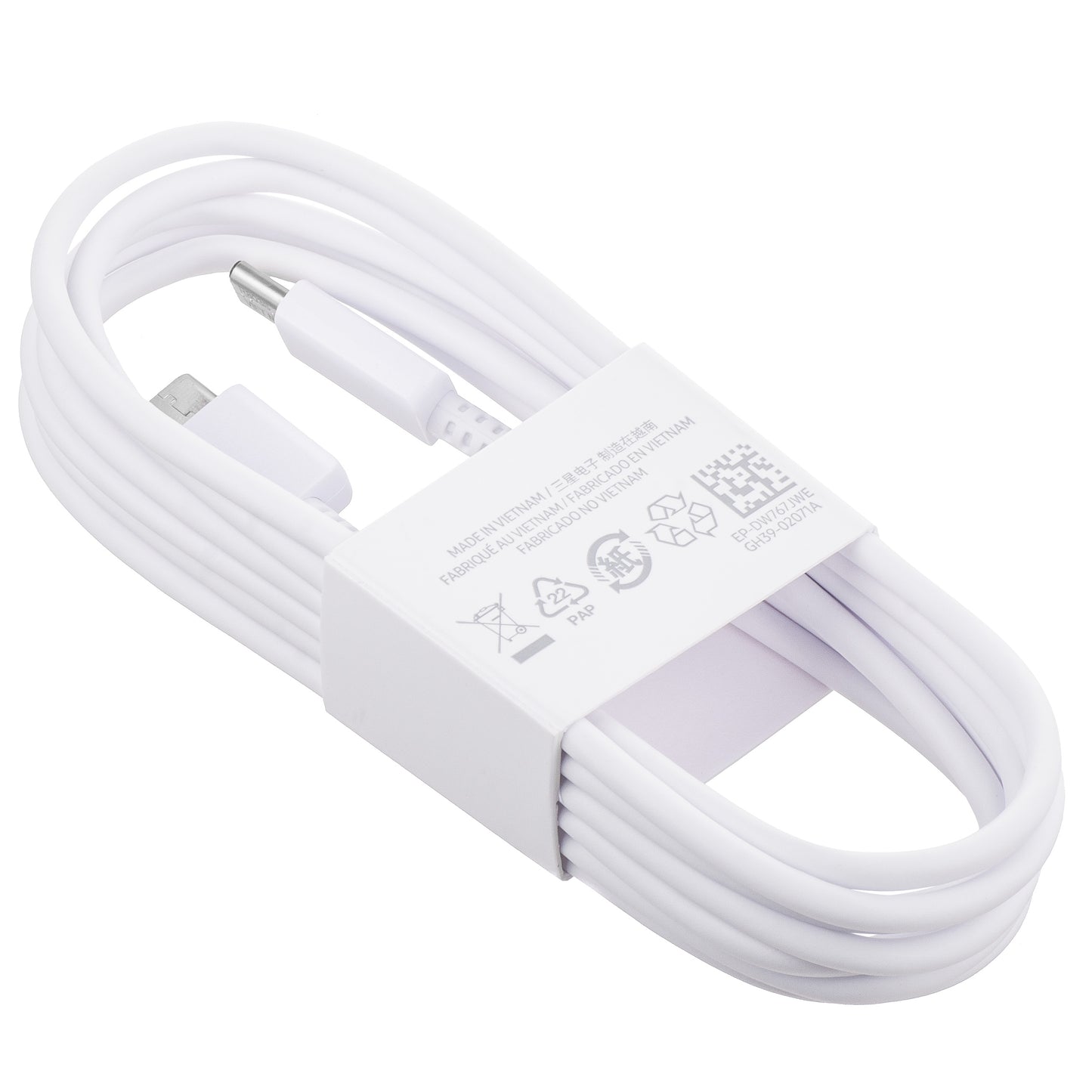 Kabel za Prijenos Podataka i Punjenje USB-C - USB-C Samsung EP-DW767JWE, 25W, 1.8m, Bijeli GP-TOU021RFCWW