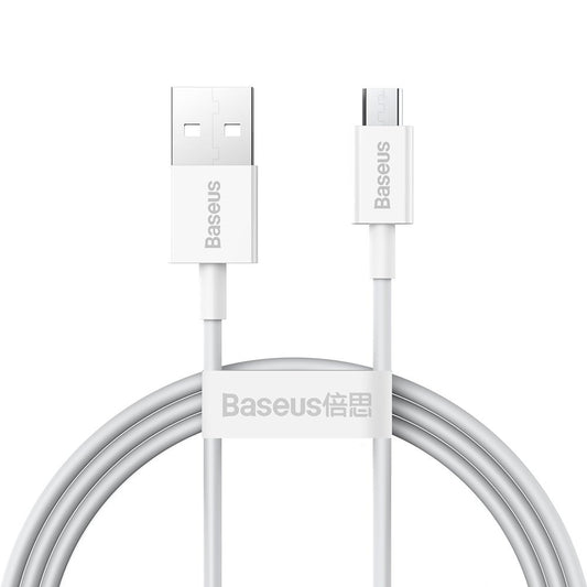 Kabel za podatke i punjenje USB-A - microUSB Baseus Superior Series, 18W, 2m, Bijeli CAMYS-A02