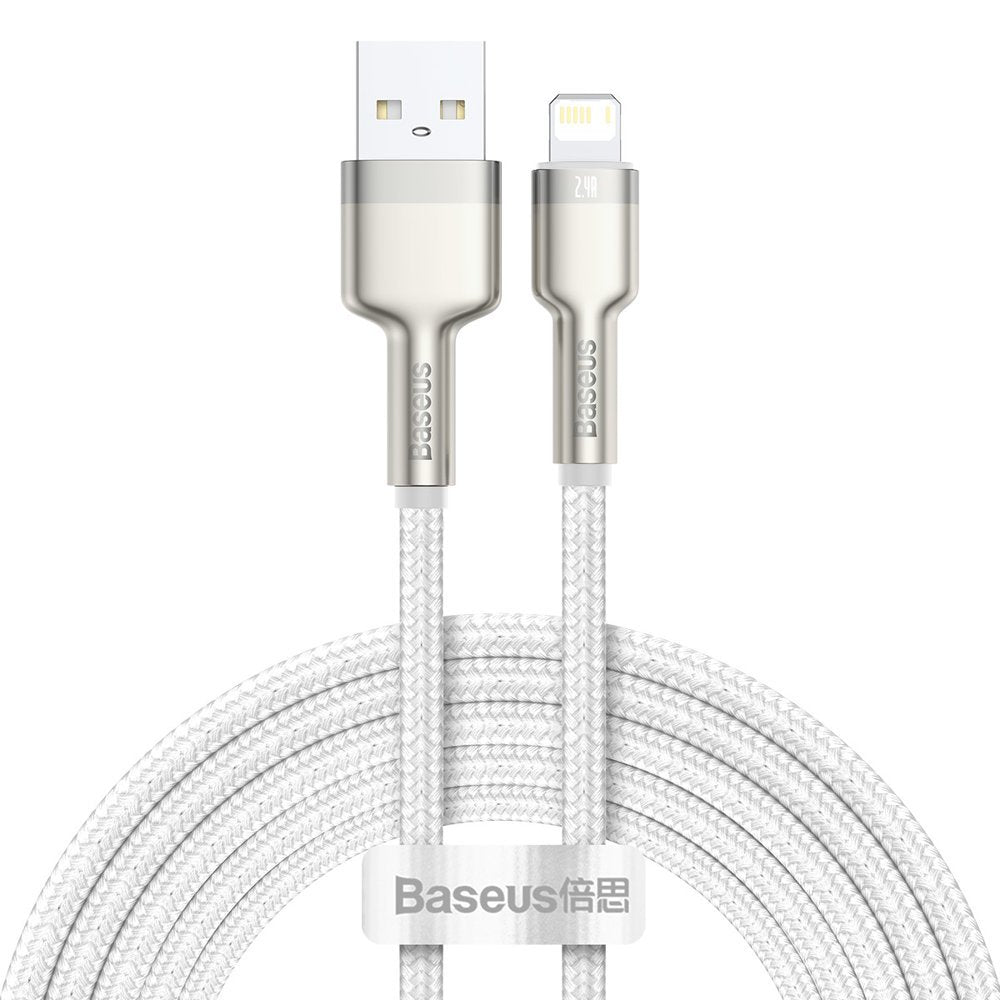 Kabel za podatke i punjenje USB-A - Lightning Baseus Cafule Metal Series, 18W, 2m, Bijeli CALJK-B02
